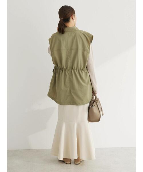 Green　Parks（グリーンパークス）の「ミリタリーベスト（ベスト・レディース・ホワイト系その他2/カーキ・FREE）」の13枚目の写真