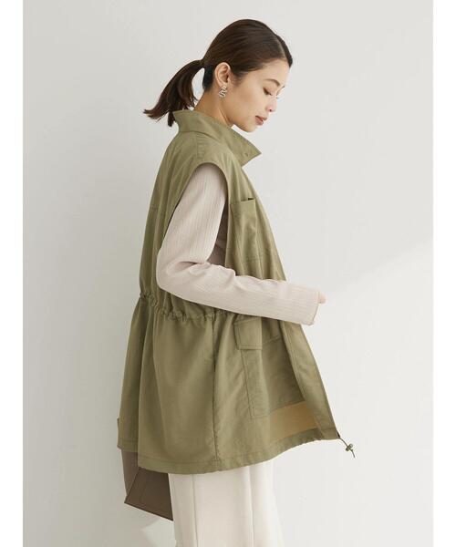 Green　Parks（グリーンパークス）の「ミリタリーベスト（ベスト・レディース・ホワイト系その他2/カーキ・FREE）」の15枚目の写真