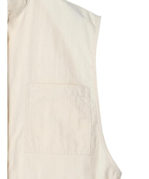 Green　Parks（グリーンパークス）の「ミリタリーベスト（ベスト・レディース・ホワイト系その他2/カーキ・FREE）」の6枚目の写真