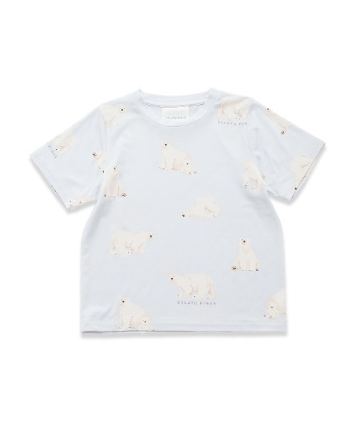 新品タグ付き【ジェラートピケ】COOL シロクマ柄冷感Tシャツ＆ショートパンツ gelato pique（ジェラートピケ）の「【COOL】【KIDS】シロクマ柄