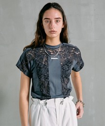 トップス PRANK PROJECT Lace Gathered Top PRANK PROJECT(プランク プロジェクト)｜レースクロップドTEE / Lace