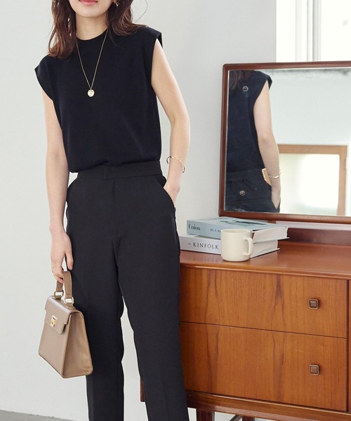 KOBE LETTUCE（コウベレタス）の「二重スリーブモックネックニットトップス（ニット/セーター・レディース・オフホワイト/グレイッシュベージュ/ブラック/ライトグリーン/ピンク系/イエロー/ブラック系その他/グレー/ベージュ系・L/M）」の14枚目の写真