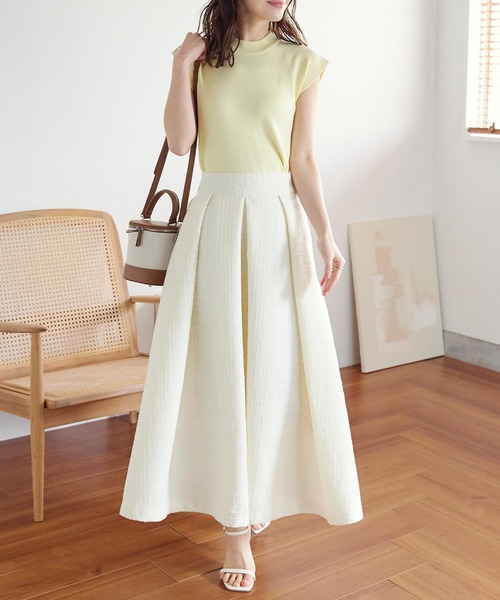 KOBE LETTUCE（コウベレタス）の「二重スリーブモックネックニットトップス（ニット/セーター・レディース・オフホワイト/グレイッシュベージュ/ブラック/ライトグリーン/ピンク系/イエロー/ブラック系その他/グレー/ベージュ系・L/M）」の11枚目の写真