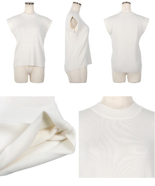 KOBE LETTUCE（コウベレタス）の「二重スリーブモックネックニットトップス（ニット/セーター・レディース・オフホワイト/グレイッシュベージュ/ブラック/ライトグリーン/ピンク系/イエロー/ブラック系その他/グレー/ベージュ系・L/M）」の13枚目の写真