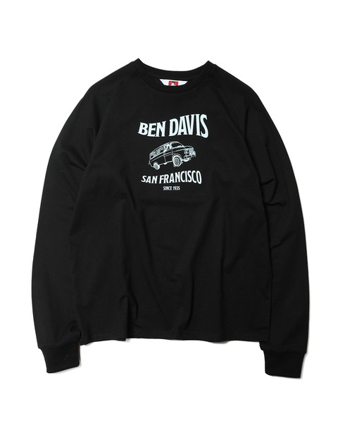 BEN DAVIS(ベンデイビス)の「《BEN DAVIS》 LADIES PRINT LONG SLEEVE(Tシャツ/カットソー・レディース・ホワイト/ホワイト×ブラック/ブラック・FREE)」の8枚目の写真