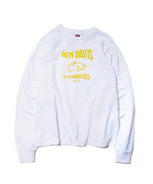 BEN DAVIS(ベンデイビス)の「《BEN DAVIS》 LADIES PRINT LONG SLEEVE(Tシャツ/カットソー・レディース・ホワイト/ホワイト×ブラック/ブラック・FREE)」の7枚目の写真