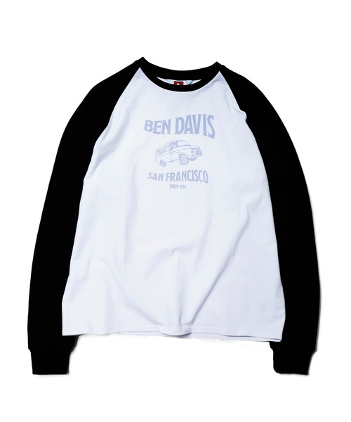 BEN DAVIS(ベンデイビス)の「《BEN DAVIS》 LADIES PRINT LONG SLEEVE(Tシャツ/カットソー・レディース・ホワイト/ホワイト×ブラック/ブラック・FREE)」の6枚目の写真