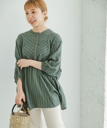 ITEMS URBANRESEARCH | ヨウリュウストライプギャザーブラウス(シャツ/ブラウス)