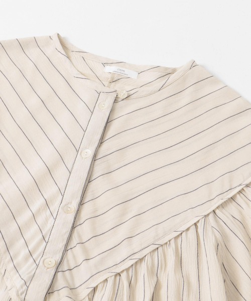ITEMS URBANRESEARCH(アイテムズ アーバンリサーチ)の「ヨウリュウストライプギャザーブラウス(シャツ/ブラウス・レディース・オリーブ/チャコールグレー/ライトベージュ・FREE)」の19枚目の写真