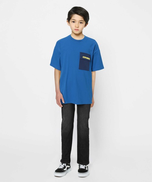 CONVERSE(コンバース)の「【CONVERSE】ポケット付きTシャツ(Tシャツ/カットソー・キッズ・ブラック/ブルー・160/105/130/140/120/150)」の6枚目の写真