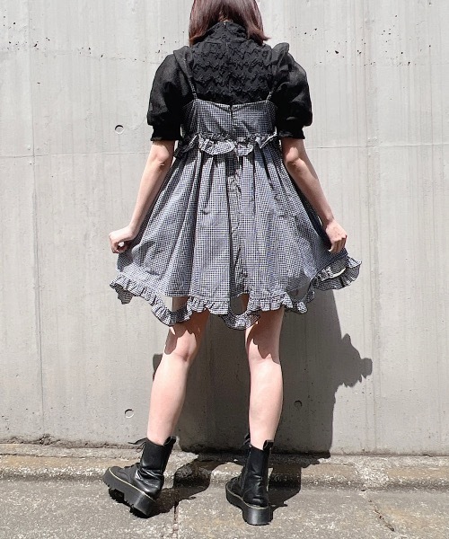PAIN（ペイン）の「フリルキャミドレス（ワンピース・レディース・ホワイト/チェック・FREE）」の11枚目の写真