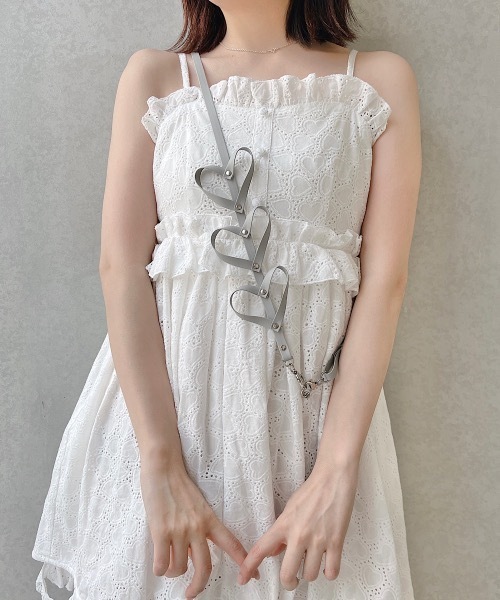 PAIN（ペイン）の「フリルキャミドレス（ワンピース・レディース・ホワイト/チェック・FREE）」の13枚目の写真