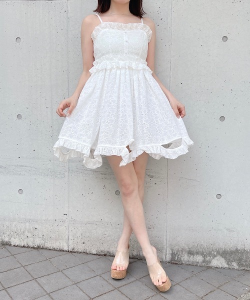 PAIN（ペイン）の「フリルキャミドレス（ワンピース・レディース・ホワイト/チェック・FREE）」の19枚目の写真