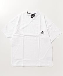 アディダス adidas オーバーサイズ シルエット ヘビーコットン ポケットTシャツ