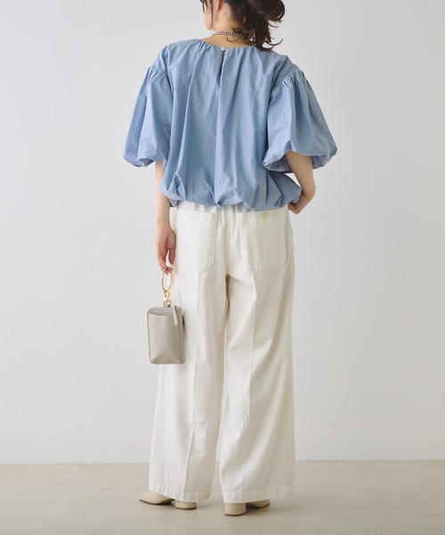 PUAL CE CIN（ピュアルセシン）の「バルーンプルオーバー（Tシャツ/カットソー・レディース・ベージュ/イエロー/サックスブルー/オフホワイト・FREE）」の21枚目の写真