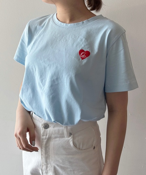 one way（ワンウェイ）の「FOCUSハート刺繍Tシャツ（Tシャツ/カットソー・レディース・ホワイト系その他2/ホワイト系その他/ライトブルー/ブラック/ライトベージュ/その他/ピンク・FREE）」の15枚目の写真