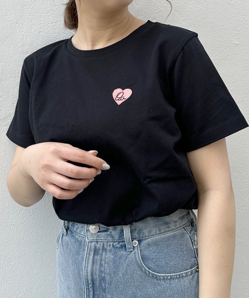 one way（ワンウェイ）の「FOCUSハート刺繍Tシャツ（Tシャツ/カットソー・レディース・ホワイト系その他2/ホワイト系その他/ライトブルー/ブラック/ライトベージュ/その他/ピンク・FREE）」の19枚目の写真