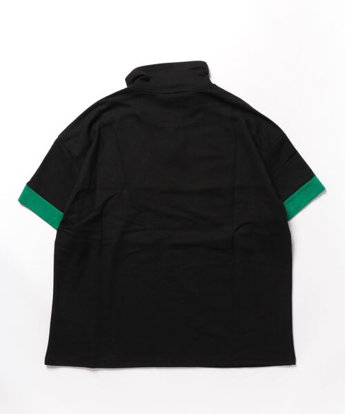 HOOK(フック)の「HOOK -original- レーシング風ブロックチェック切り替え半袖ハーフジップ (SS)(Tシャツ/カットソー・メンズ・ホワイト/ブラック・M/L/XL)」の8枚目の写真
