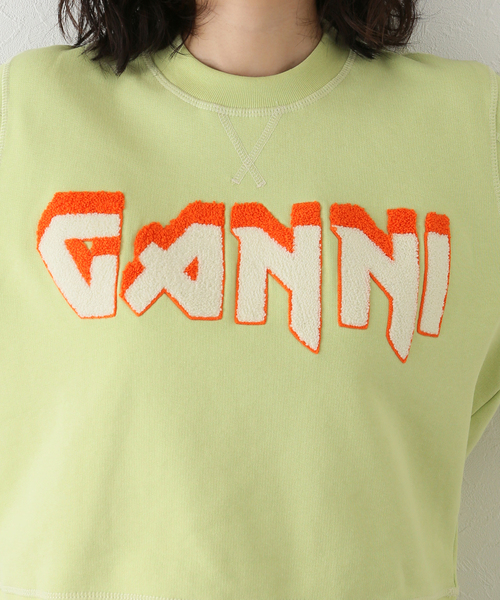 ガニー　Ganni ロゴ スマイリー スエット セール】【GANNI / ガニー】Isoli Ganni Rock Sweatshirt