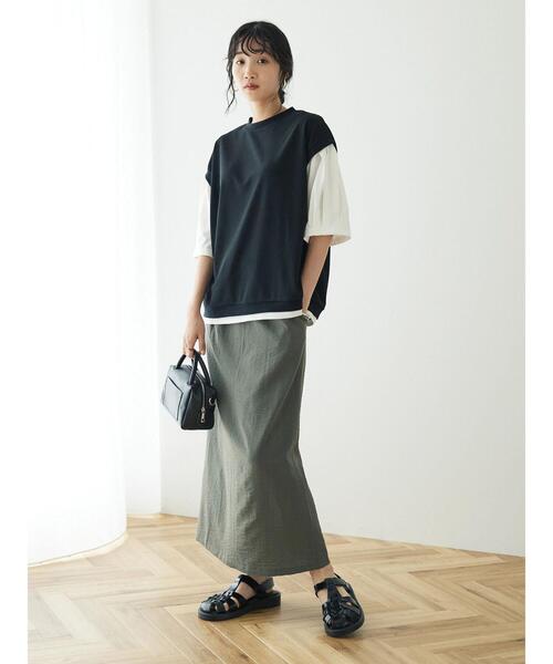 CRAFT STANDARD BOUTIQUE(クラフトスタンダードブティック)の「ナロースカート(スカート・レディース・ベージュ/カーキ/ブラック・M/L)」の7枚目の写真