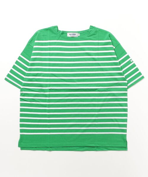 MONT KEMMEL(モンケメル)の「【MONT KEMMEL】BASQUE SHIRTS SHORT SLEEVE YARN DYED 30/2 PLATING JERSRY(Tシャツ/カットソー・メンズ・ホワイト/ブラック/グリーン/ブルー・38/40/42)」の4枚目の写真