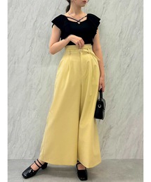 dazzlin | ダブルハイウエストワイドパンツ(その他パンツ)