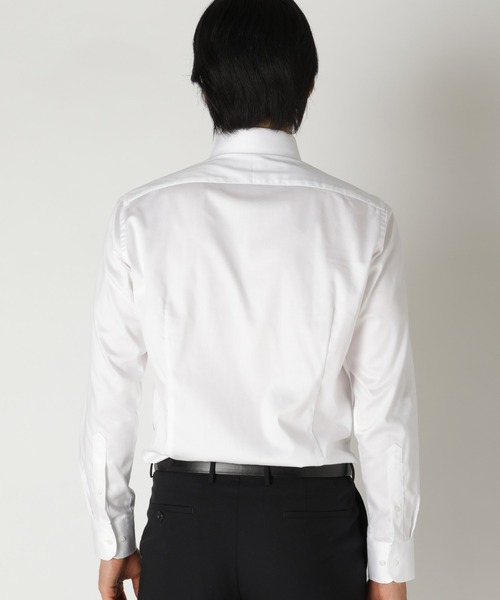 CROWDED CLOSET(クラウデッドクローゼット)の「【EASY CARE(イージーケア)】レギュラースナップダウン ツイルシャツ(ビジネスシャツ・メンズ・サックスブルー/ブラック/ホワイト・01/05/02/03/04)」の15枚目の写真