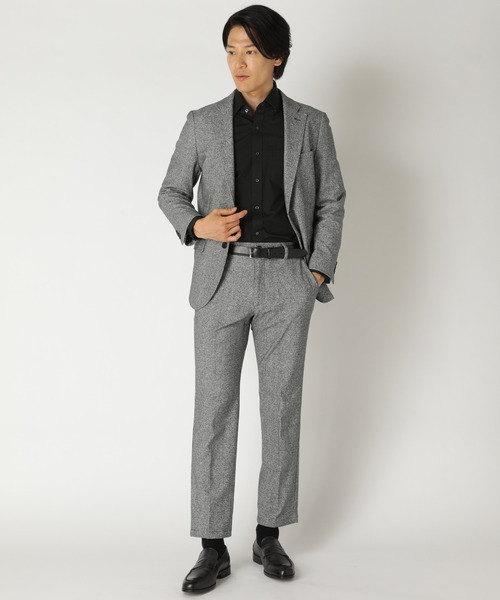 CROWDED CLOSET(クラウデッドクローゼット)の「【EASY CARE(イージーケア)】レギュラースナップダウン ツイルシャツ(ビジネスシャツ・メンズ・サックスブルー/ブラック/ホワイト・01/05/02/03/04)」の9枚目の写真