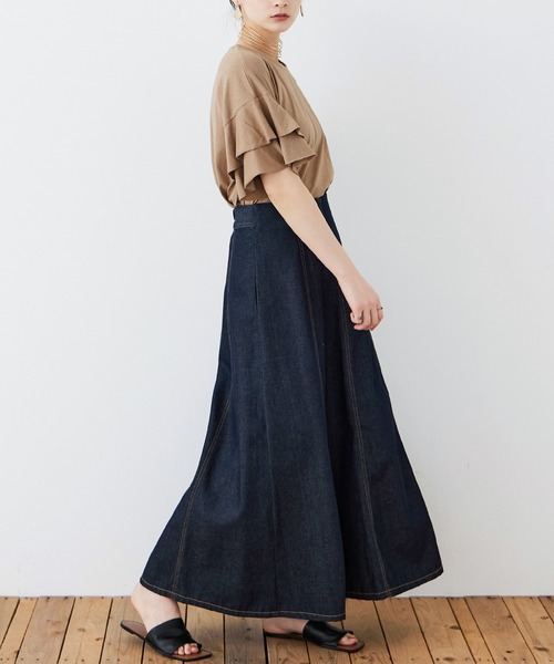 Fashion Letter(ファッションレター)の「大きいサイズ ダブルフリルスリーブ Tシャツ(Tシャツ/カットソー・レディース・ベージュ/カーキ/ブラウン系その他/ピンク系その他/ブラック・M~L/LL~3L/4L~5L)」の22枚目の写真