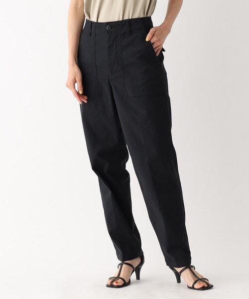 OPAQUE.CLIP（オペークドットクリップ）の「ストレッチベイカーパンツ/オーガニックコットン混【洗濯機洗い可/ストレッチ】（その他パンツ・レディース・カーキ/ブラック/ボルドー・42/40/38/36/34）」の2枚目の写真