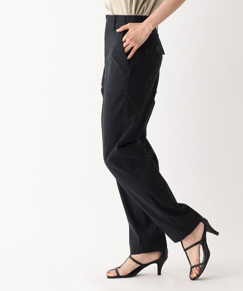 OPAQUE.CLIP（オペークドットクリップ）の「ストレッチベイカーパンツ/オーガニックコットン混【洗濯機洗い可/ストレッチ】（その他パンツ・レディース・カーキ/ブラック/ボルドー・42/40/38/36/34）」の9枚目の写真