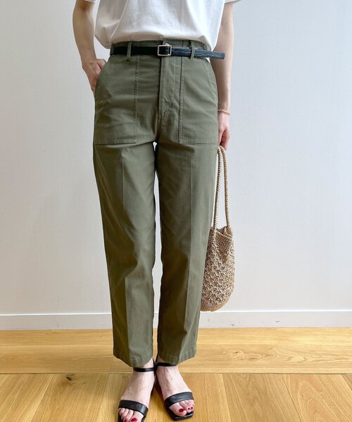 OPAQUE.CLIP（オペークドットクリップ）の「ストレッチベイカーパンツ/オーガニックコットン混【洗濯機洗い可/ストレッチ】（その他パンツ・レディース・カーキ/ブラック/ボルドー・42/40/38/36/34）」の20枚目の写真