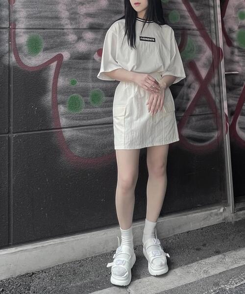 Figments(フィグメンツ)の「ラインリブTシャツ(Tシャツ/カットソー・レディース・ホワイト/ブラック・SMALL/MEDIUM)」の18枚目の写真