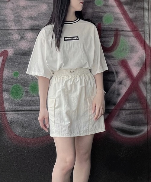 Figments(フィグメンツ)の「ラインリブTシャツ(Tシャツ/カットソー・レディース・ホワイト/ブラック・SMALL/MEDIUM)」の12枚目の写真