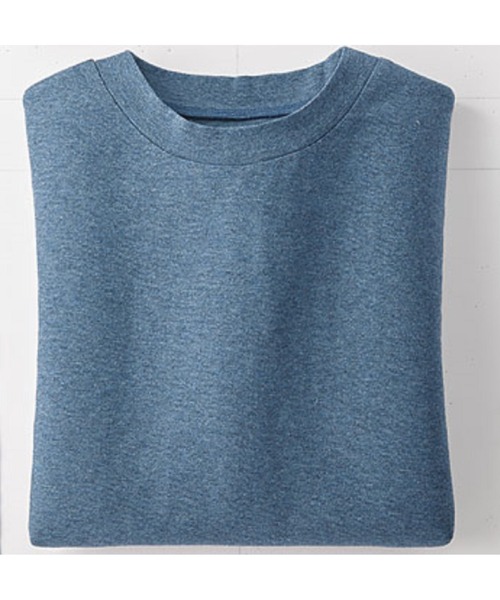 BELLUNA（ベルーナ）の「綿１００％　大人キレイ　抗菌防臭　汗ジミ対策　プチハイネックTシャツ（Tシャツ/カットソー・レディース・ブラック/サックスブルー/ブルーグレー/ブルーグリーン/ローズ/ターコイズブルー/インディゴブルー/モカ/コーラル/イエロー/チャコール/ライトグレー/ホワイト/サーモンピンク/ピンク・MEDIUM/LARGE/X-LARGE）」の9枚目の写真