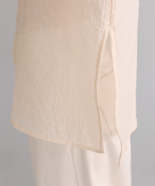 mystic(ミスティック)の「【新色追加】配色パイピングブラウス(シャツ/ブラウス・レディース・ブラック/ベージュ/オフホワイト/ブルー・FREE)」の12枚目の写真