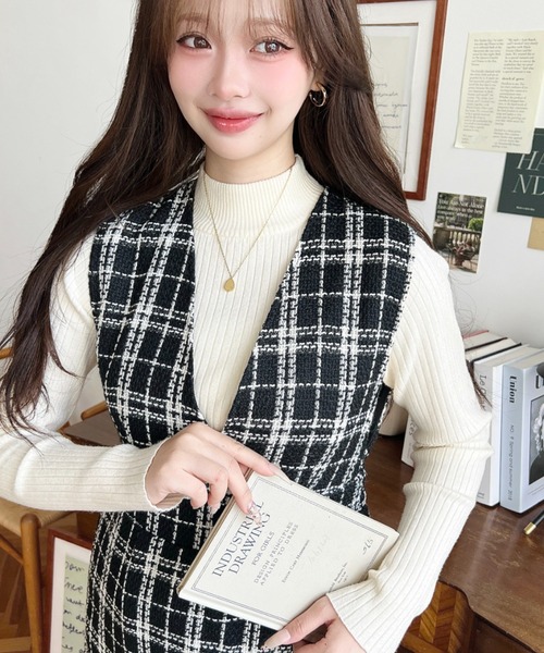 セール】ツイードマーメイドワンピース(ツイードワンピース