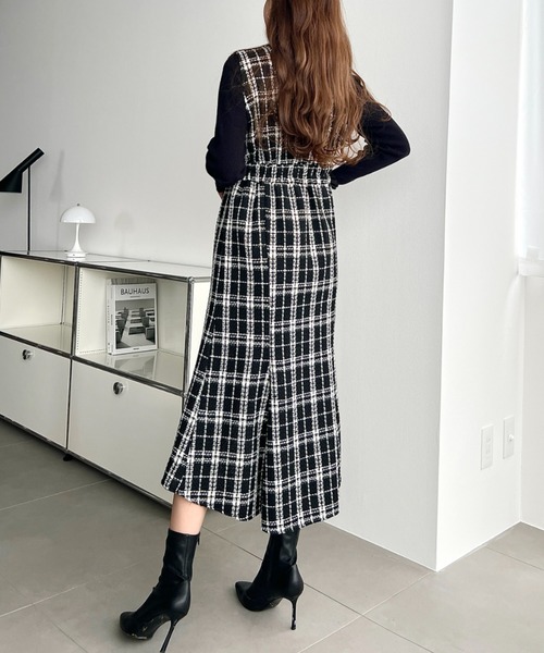 セール】ツイードマーメイドワンピース(ツイードワンピース