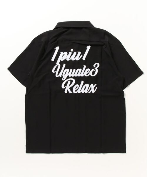 1piu1uguale3 RELAX(ウノピュウノウグァーレトレリラックス)の「1PIU1UGUALE3 RELAX (ウノ ピュ ウノ ウグァーレ トレ リラックス)開襟 半袖 シャツ(シャツ/ブラウス・メンズ・ブラック・XL/S/L/2XL/M)」の5枚目の写真