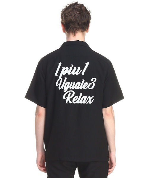 1piu1uguale3 RELAX(ウノピュウノウグァーレトレリラックス)の「1PIU1UGUALE3 RELAX (ウノ ピュ ウノ ウグァーレ トレ リラックス)開襟 半袖 シャツ(シャツ/ブラウス・メンズ・ブラック・XL/S/L/2XL/M)」の8枚目の写真
