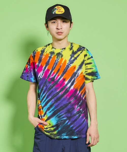 SAWINTO(ソイント)の「【TIE DYE/タイダイ】TIE DYE TEE - “DIAGONAL WEB” /タイダイ ティー - "ダイアゴナル ウェブ”(Tシャツ/カットソー・メンズ・レインボー/グリーン系その他・LARGE/MEDIUM/X-LARGE)」の7枚目の写真