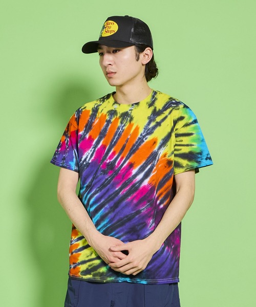 SAWINTO(ソイント)の「【TIE DYE/タイダイ】TIE DYE TEE - “DIAGONAL WEB” /タイダイ ティー - "ダイアゴナル ウェブ”(Tシャツ/カットソー・メンズ・レインボー/グリーン系その他・LARGE/MEDIUM/X-LARGE)」の8枚目の写真
