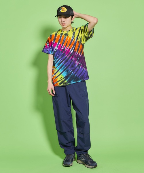 SAWINTO(ソイント)の「【TIE DYE/タイダイ】TIE DYE TEE - “DIAGONAL WEB” /タイダイ ティー - "ダイアゴナル ウェブ”(Tシャツ/カットソー・メンズ・レインボー/グリーン系その他・LARGE/MEDIUM/X-LARGE)」の9枚目の写真