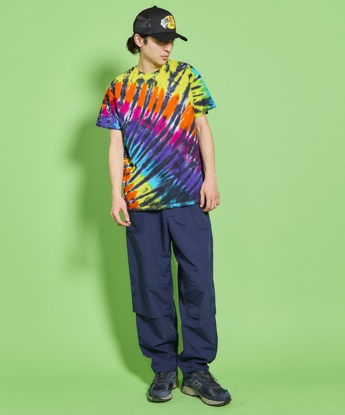 SAWINTO(ソイント)の「【TIE DYE/タイダイ】TIE DYE TEE - “DIAGONAL WEB” /タイダイ ティー - "ダイアゴナル ウェブ”(Tシャツ/カットソー・メンズ・レインボー/グリーン系その他・LARGE/MEDIUM/X-LARGE)」の10枚目の写真