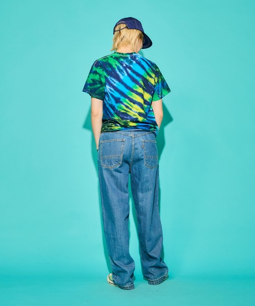 SAWINTO(ソイント)の「【TIE DYE/タイダイ】TIE DYE TEE - “DIAGONAL WEB” /タイダイ ティー - "ダイアゴナル ウェブ”(Tシャツ/カットソー・メンズ・レインボー/グリーン系その他・LARGE/MEDIUM/X-LARGE)」の13枚目の写真