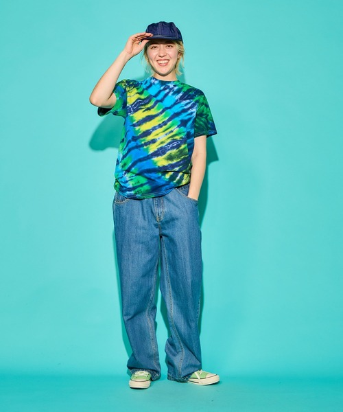 SAWINTO(ソイント)の「【TIE DYE/タイダイ】TIE DYE TEE - “DIAGONAL WEB” /タイダイ ティー - "ダイアゴナル ウェブ”(Tシャツ/カットソー・メンズ・レインボー/グリーン系その他・LARGE/MEDIUM/X-LARGE)」の12枚目の写真