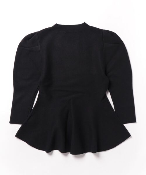 SNIDEL（スナイデル）の「Sustainableペプラムニットプルオーバー（ニット/セーター・レディース・ブラック/ライトベージュ/ボルドー・FREE）」の4枚目の写真