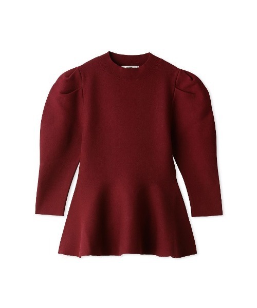 SNIDEL（スナイデル）の「Sustainableペプラムニットプルオーバー（ニット/セーター・レディース・ブラック/ライトベージュ/ボルドー・FREE）」の17枚目の写真