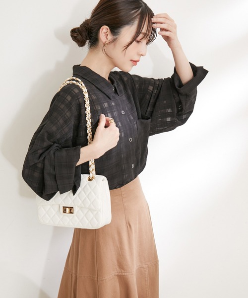 ブラウス シャツ ポケット付きシアーシャツ レディース ブラウス シャツ ショート丈シアーシャツ レディース : ZOZOTOWN