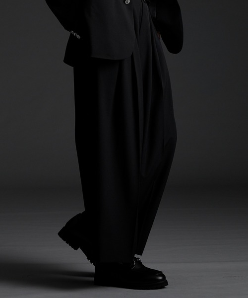 CIASENSE（シアセンス）の「High Count 3 Tuck Wide Pants/ハイカウント3タックワイドパンツ（その他パンツ・メンズ・ブラック/ネイビー・M/L）」の16枚目の写真